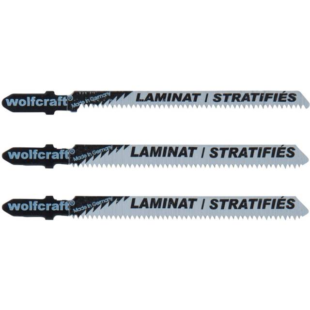 Wolfcraft 2379000 Jigsaw Blade Set HCS Fine T-shank Laminate 15TPI...