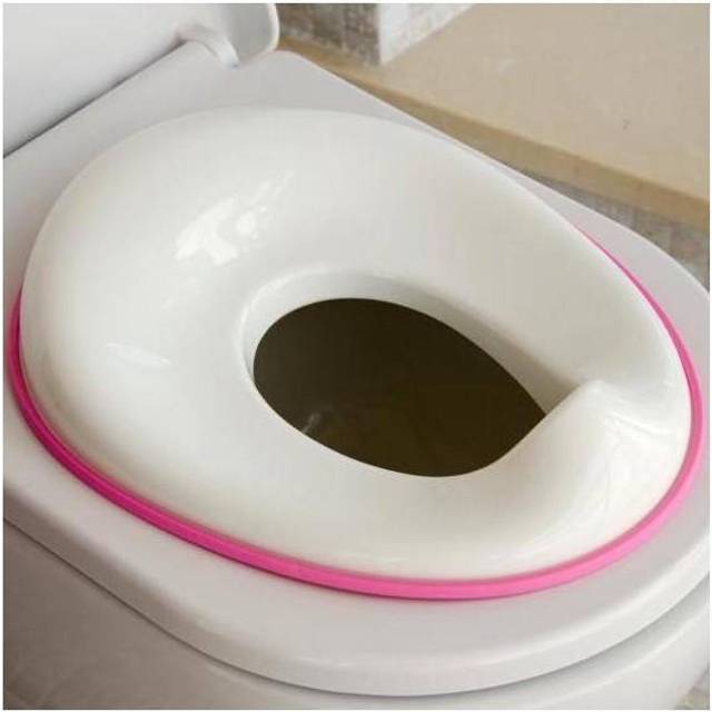 - Potty Training Seat for Girls - Fits Round & Oval Toilets, Includes Free Storage Hook (Pink)