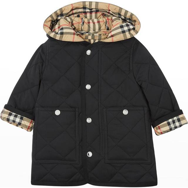 Burberry Black Kids Reilly Quilted Check-lined Shell Jacket 6-24 Months 6 - BLACK