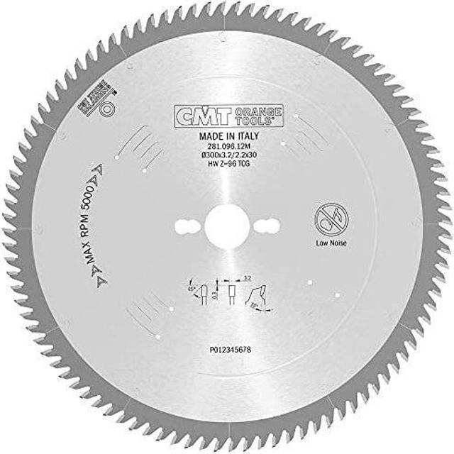 CMT 281.096.12M Industrial Panel Sizing Saw Blade and 300mm 11-13/16-Inch by 96 Teeth TCG Grind with 30mm Bore