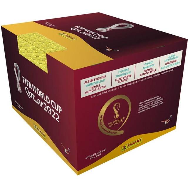 Qatar World Cup Sticker Box- 100 Pack / - Multicolour - One Size