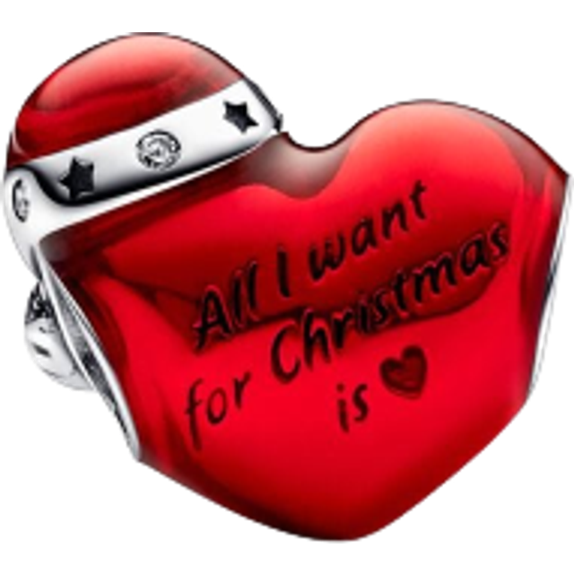 Pandora Metallic Red Christmas Heart Charm