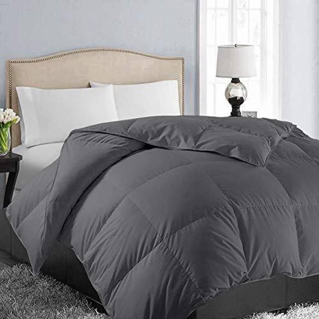 EASELAND Soft King Size Down Alternative Comforter All Season Reversible Quilted Duvet Insert with Corner Ties Warm Fluffy Lightweight for Winter Summ