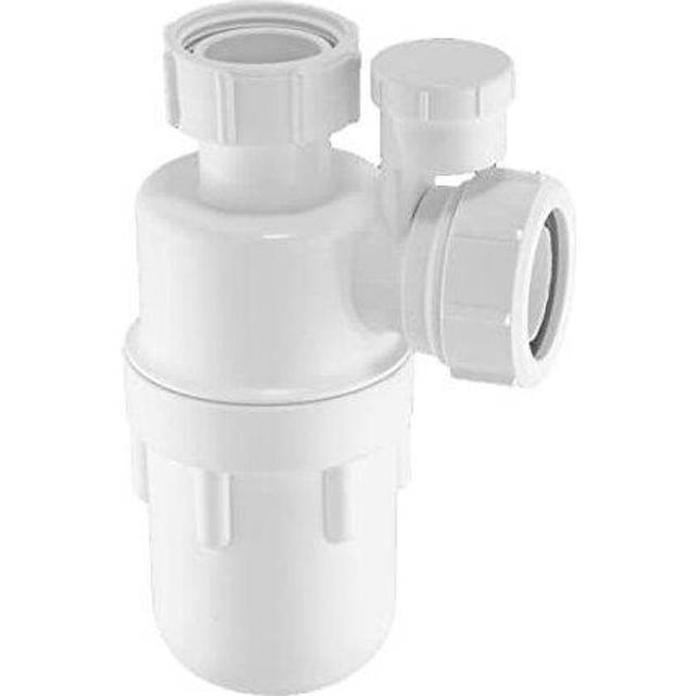 McAlpine 75mm Anti-Siphon Bottle Trap - 1 1/4 inch White Plastic Polypropylene