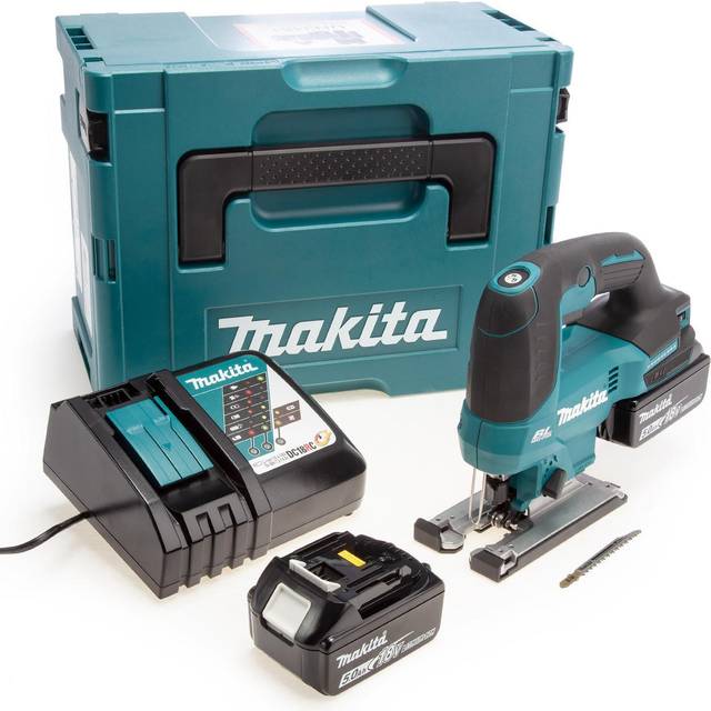 DJV184RTJ 18v lxt Brushless Top Handle Jigsaw - 2x 5.0Ah Batteries Makpac - Makita