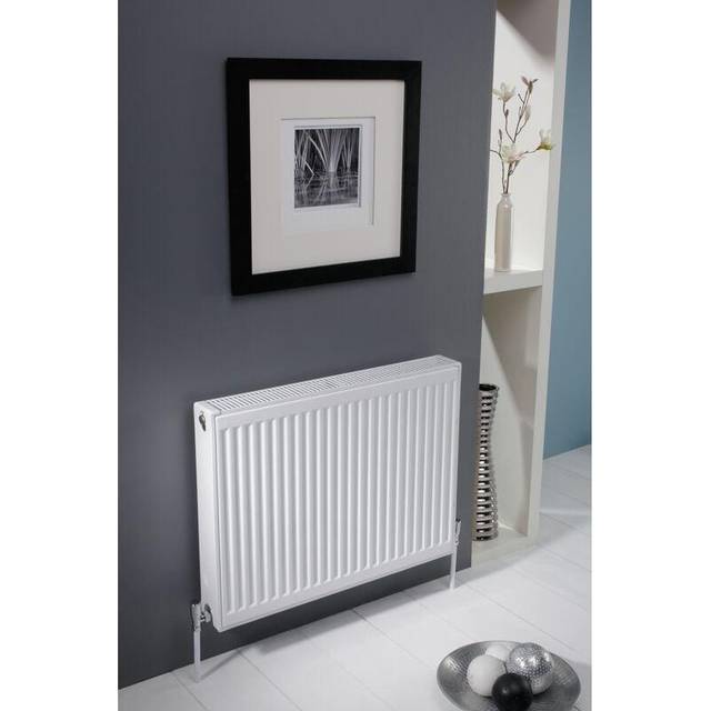 Kartell K-RAD Kompact Type 22 Double Panel with Double Convector Horizontal Radiator | White | Mild Steel | 500mm x 400mm