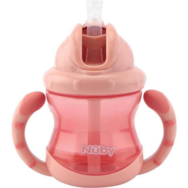 Nuby Twin Handle Flip It Cup 240 ml Pink +12m