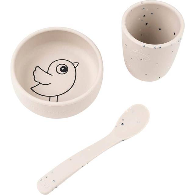 Done By Deer Silicone first meal set Birdee Sand - Beige/Sand