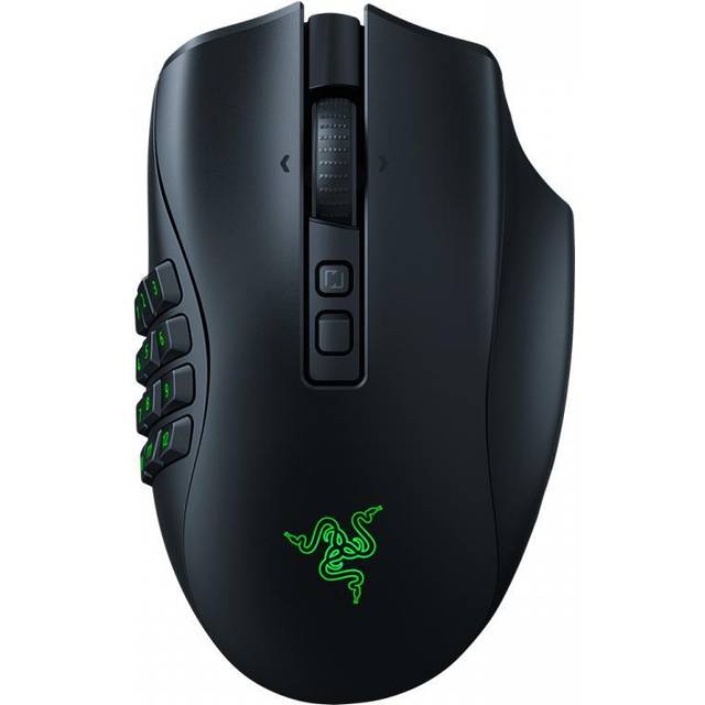 Razer Naga V2 Pro - MO trådlös spelmus med HyperScroll Pro-hjul (3 utbytbara sidoplattor, HyperSpeed trådlös, Focus Pro 30K optisk sensor, optiska musbrytare Gen-3, Bluetooth) Svart