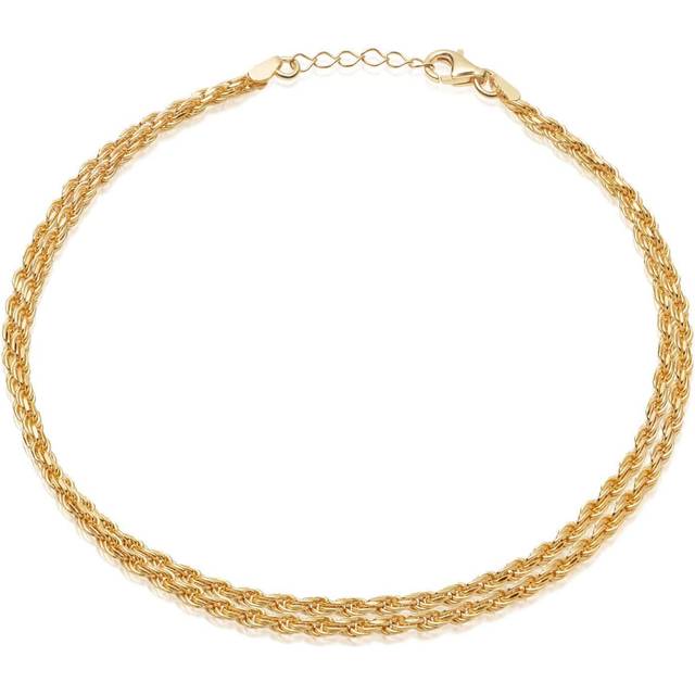 Daisy London Isla Double Chain Bracelet, Gold