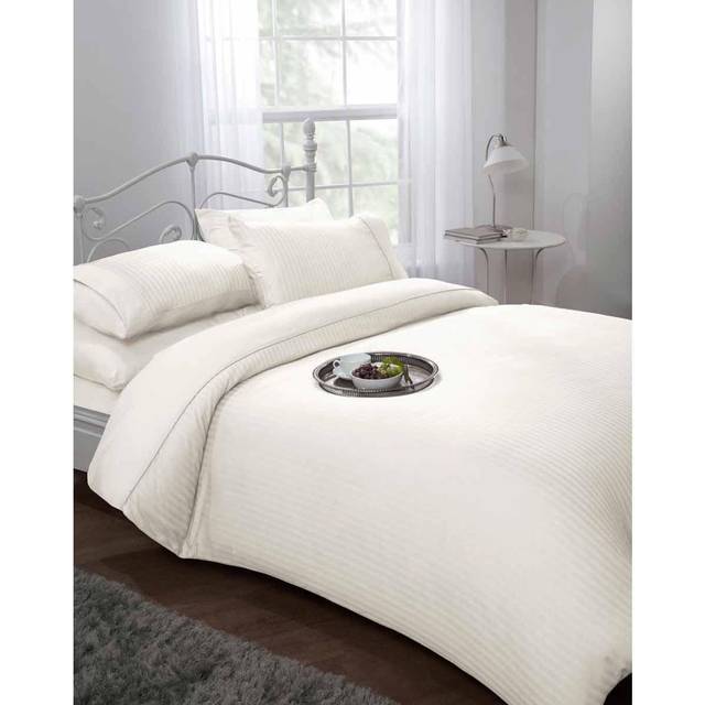 Emma Barclay - Ritz King size Duvet cover & 2 Pillow case set ivory 100% cotton 300 thread count