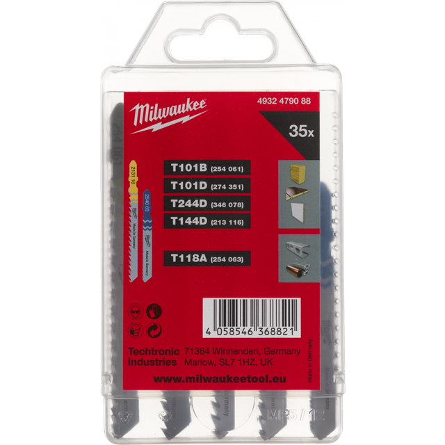 Milwaukee Mixed Materials Jigsaw Blades (35 Piece) in Silver