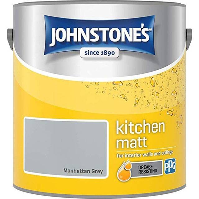 Johnstone's Kitchen Manhattan Grey Matt Emulsion Paint 2.5L - JOHNSTONES