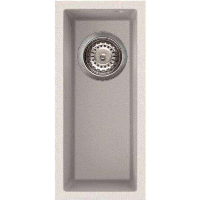Reginox - Elleci Quadra50 Kitchen Sink Half Bowl White Granite Undermount Waste - White
