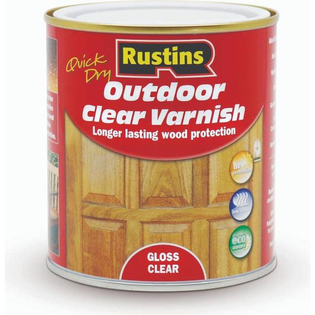 Rustins EAVG500 Quick Drying Outdoor Clear Varnish Gloss 500ml