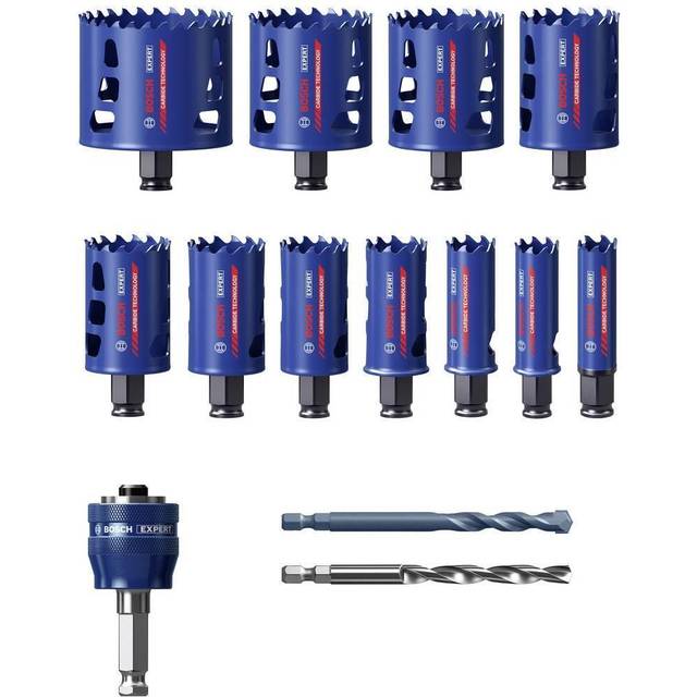Expert 14pc Tough Multi Material Hole Saw Set Electricians Plumber 20-76mm - Bosch
