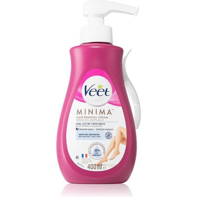 Veet Minima Sensitive Skin Hårborttagningskräm för känslig hud Aloe vera och vitamin E 400 ml