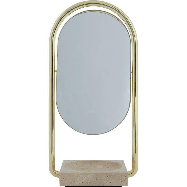 AYTM - Angui Table Mirror Gold/Travertine AYTM