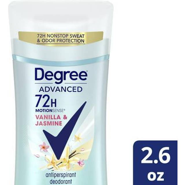 Degree Advanced Protection Antiperspirant Deodorant Vanilla & Jasmine for 72-Hour Sweat & Odor Control for Women  with Body Heat Activated Technology