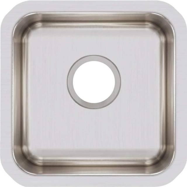 Elkay Lustertone Classic Stainless Steel 14-1/2 x 14-1/2 x 7  Single Bowl Undermount Sink