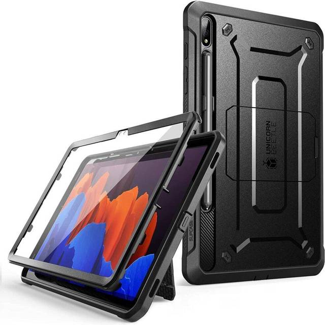SUPCASE Skal för Samsung Galaxy Tab S8 Ultra (2022) 14,6 tum, med Skärmskydd + Stöd + Pennhållare [Unicorn Beetle Pro] Robust Helkroppsskydd (Svart)