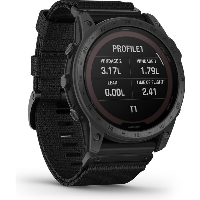 Garmin tactix® 7 – Pro Ballistics Edition taktisk klocka med GPS och solcellsladdning med Applied Ballistics och nylonrem Referensnummer 010-02704-21