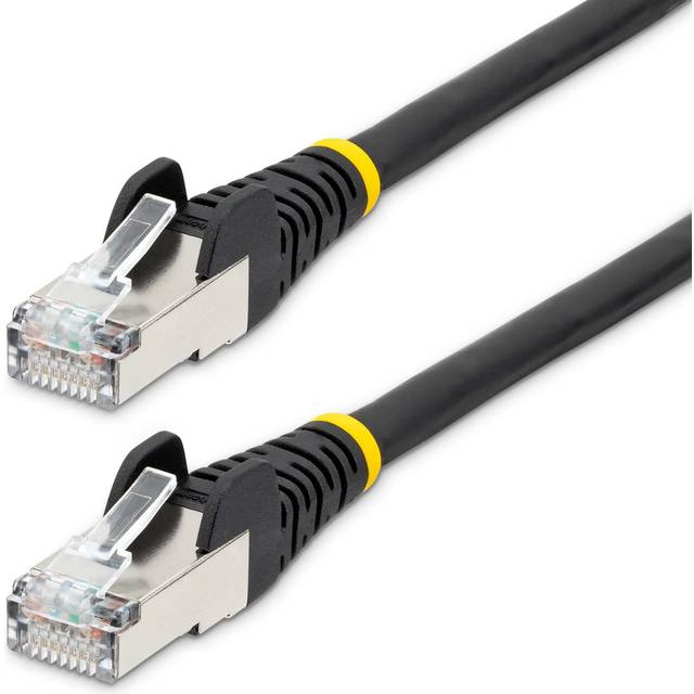 StarTech.com 10m CAT6a Ethernet Cable - Black - Low Smoke Zero Halogen (LSZH) - 10GbE 500MHz 100W PoE++ Snagless RJ-45 w/Strain Reliefs S/FTP Network Patch Cord