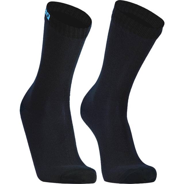 DexShell Ultra Thin Crew Socks - Vattent&#xE4;ta strumpor Navy / Lime Yellow L (43 - 46)