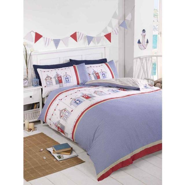 Beach Hut Duvet Set - King, Multi