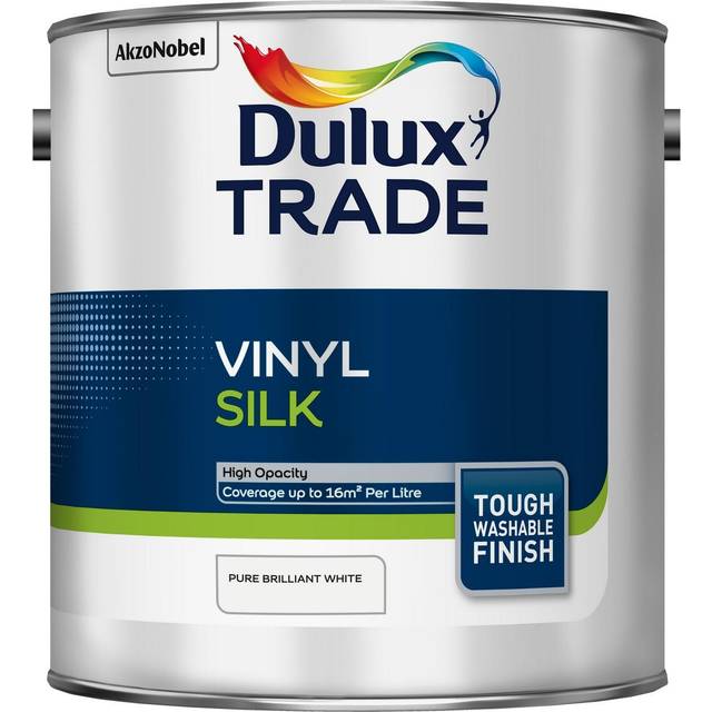 Dulux Trade Vinyl Silk, Pure Brilliant White 2.5L