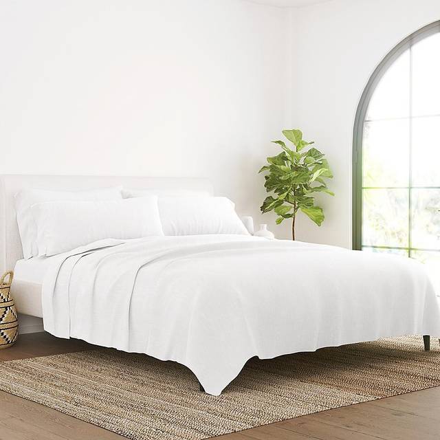 Home Collection Linen Bamboo Blend Premium Ultra Soft 4Pc Sheet Set