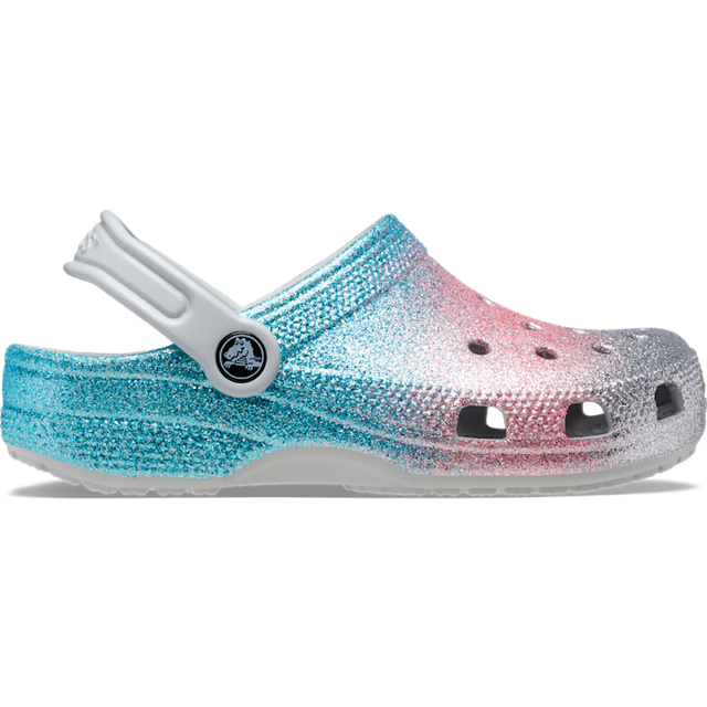 Crocs Unisex barn Classic Glitter Clog T träsko, Skimmer multi, 20/21 EU