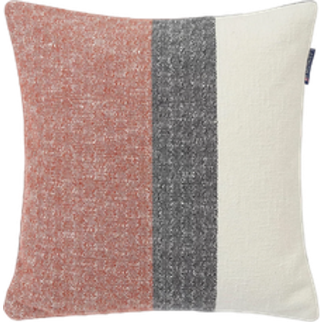 Lexington Vertical Striped Cotton Pillow Cover, Copper/Gray