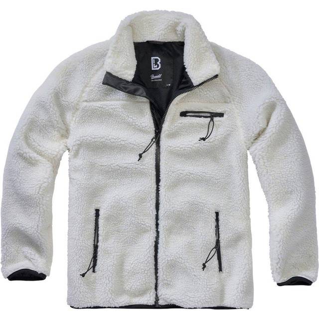 Brandit Herrjacka teddyfleece, Vit, 4XL