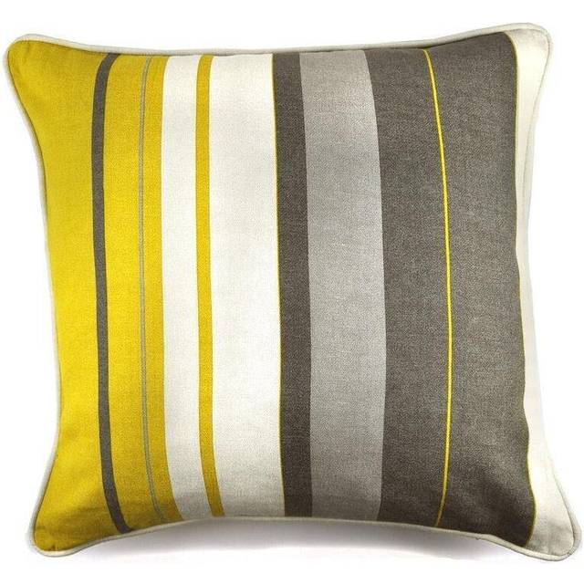 Fusion Whitworth Check Filled Cushion 43cm x 43cm Ochre - Grey/Yellow/Ochre