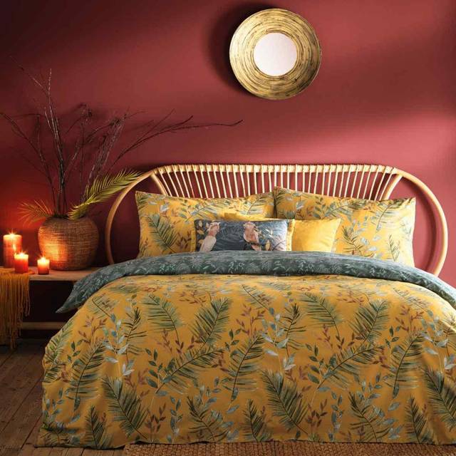 furn. Mazari Double Mustard Duvet Set - Yellow