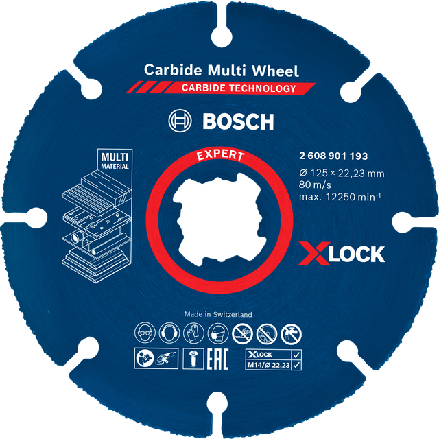 Bosch Expert X Lock Carbide Multi Cutting Disc 125mm Pack of 1