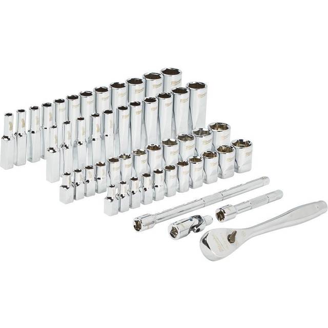 Milwaukee 4932464944 Metric & Imperial 1/4" Drive Ratcheting Socket Set (50 Pieces)