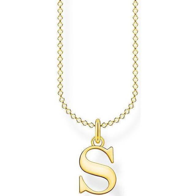 Thomas Sabo Necklace letter s gold yellow gold coloured KE2028-413-39-L45V - yellow gold-coloured - 45 cm