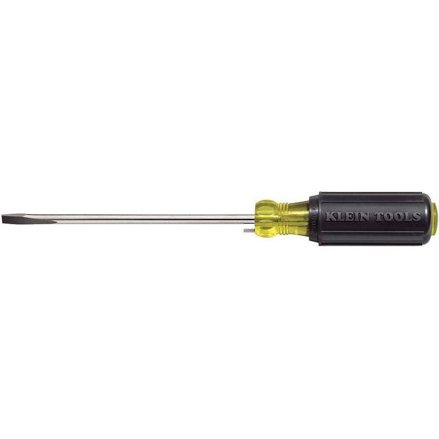 Klein Tools Wire Bending Cabinet Tip Screwdriver 6-Inch 605-6B, Black/Yellow