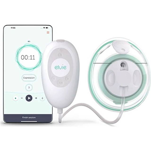 Elvie Stride | Bärbar elektrisk bröstpump – sjukhuskvalitet | handsfree bärbar elektrisk bröstpump med 2 lägen och 150 ml kapacitet per kopp