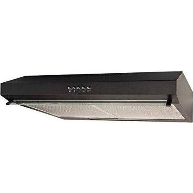 SIA STH50BL 50cm Black Slimline Visor Cooker Hood Kitchen Extractor Fan