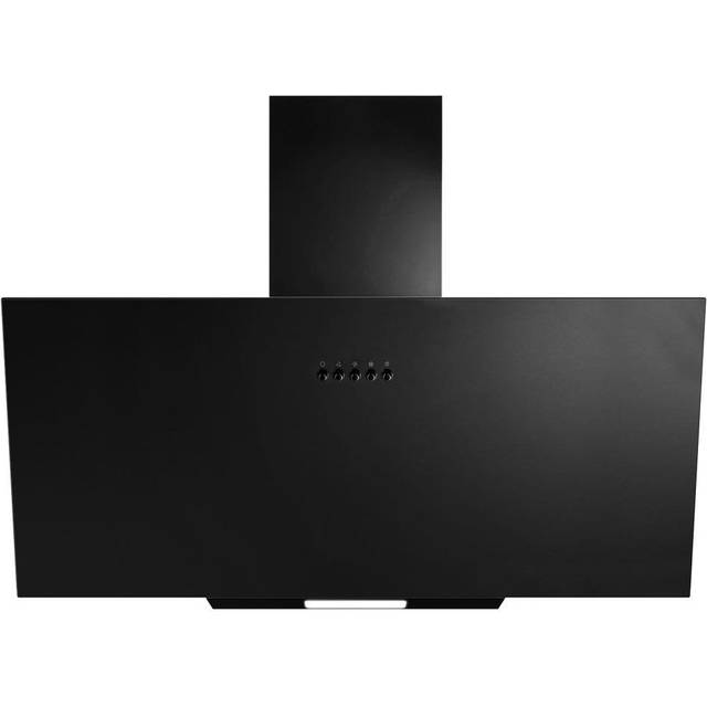 70cm Glass Cooker Hood Black Angled Chimney Extractor Fan - SIA AH70BL