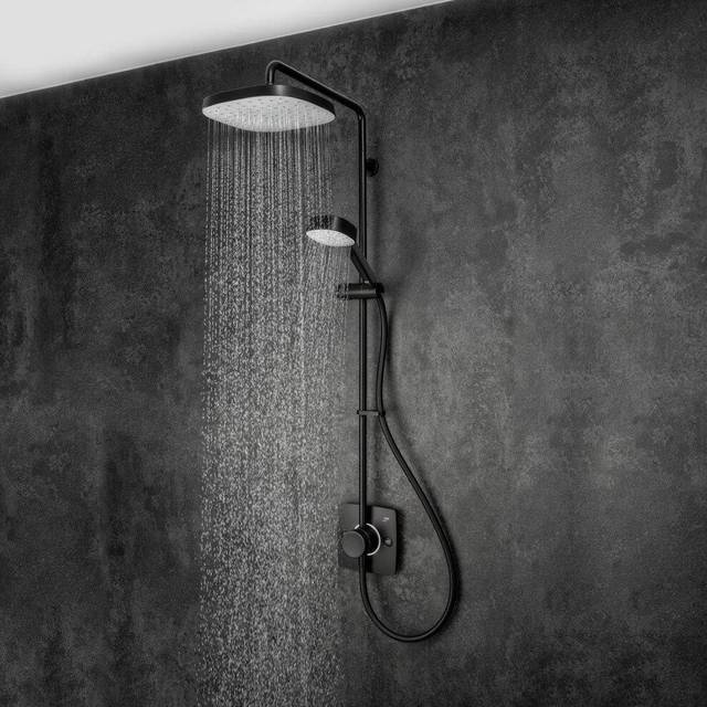 Mira Opero Bathroom Thermostatic Mixer Shower Chrome Twin Adjustable Head Modern