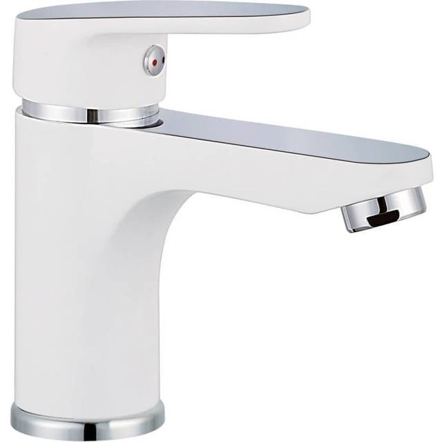 SCHÃTTE Basin Mixer Tap ALASKA White and Chrome Modern Bathroom Sink Basin Tap