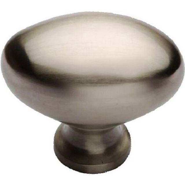 Oval Knob 30mm Nickle Plated Kitchen Metal Cabinet Drawer Handle With Screw