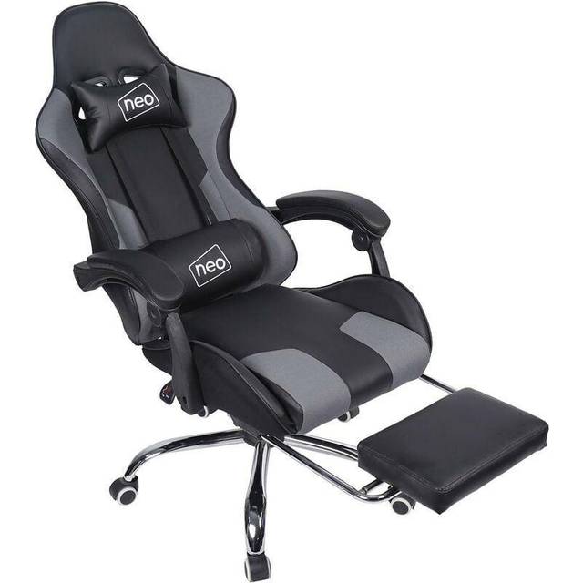 GTB Gaming Chair with Massage & Footrest - Grey - One Size