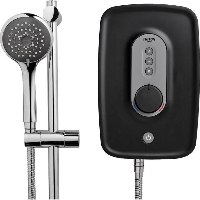 Triton Danzi 9.5kW Electric Shower Bathroom Shower Head Kit Matt Black
