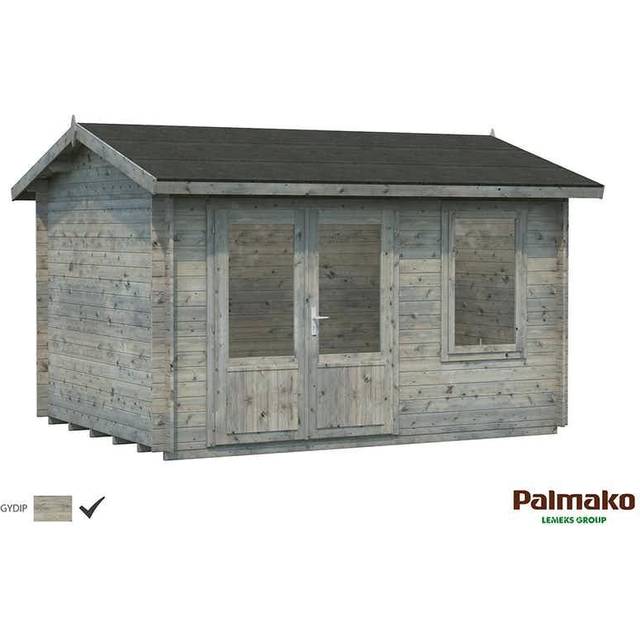 Palmako Iris Stuga 9,9 m²/inv. 9,6 m², grå impregnerad