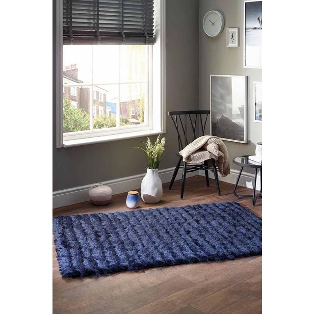 100% Polyester Navy Rug (Rectangle 160 x 230cm)